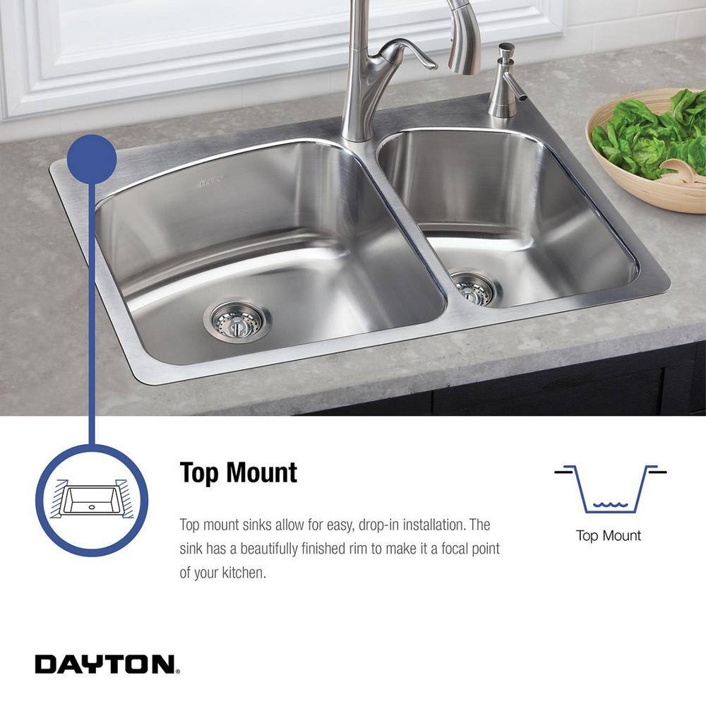 Dayton 15" Silver Stainless Steel Drop-In Bar Sink
