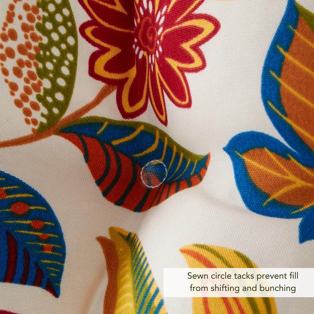 Esprit Floral Multicolor Polyester Outdoor Chair Cushion Set