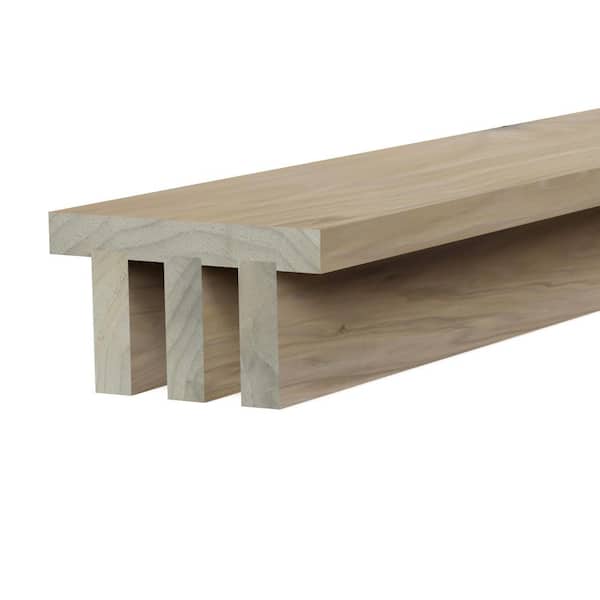 Ornamental Mouldings 5.5 in. W x 3.125 in. D x 92 in. L Natural Poplar Industrial Slat Faux Beam