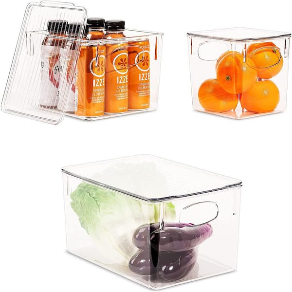 3 pack Bins with Lids (Clear), 6969AG