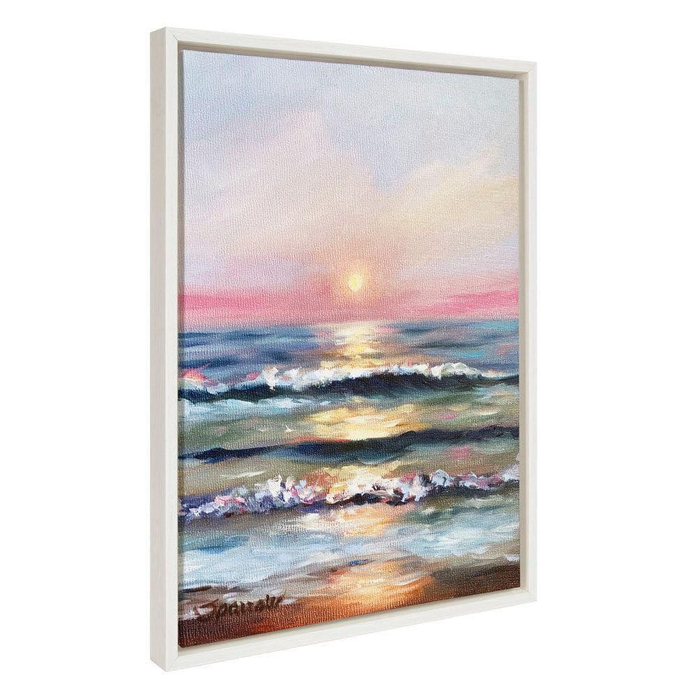 "Sylvie ""Atlantic Sunset"" by Mary Sparrow White Framed Art Print 18 in. x 24 in." price history on PriceWatchPro