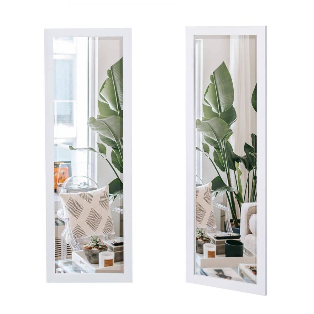 HOMESTOCK Over The Door Mirror, Full Length Hanging Door Mirror, Full