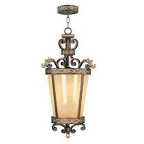 Livex Lighting Providence 2-Light Palatial Bronze with Gilded Accents Incandescent Ceiling Pendant