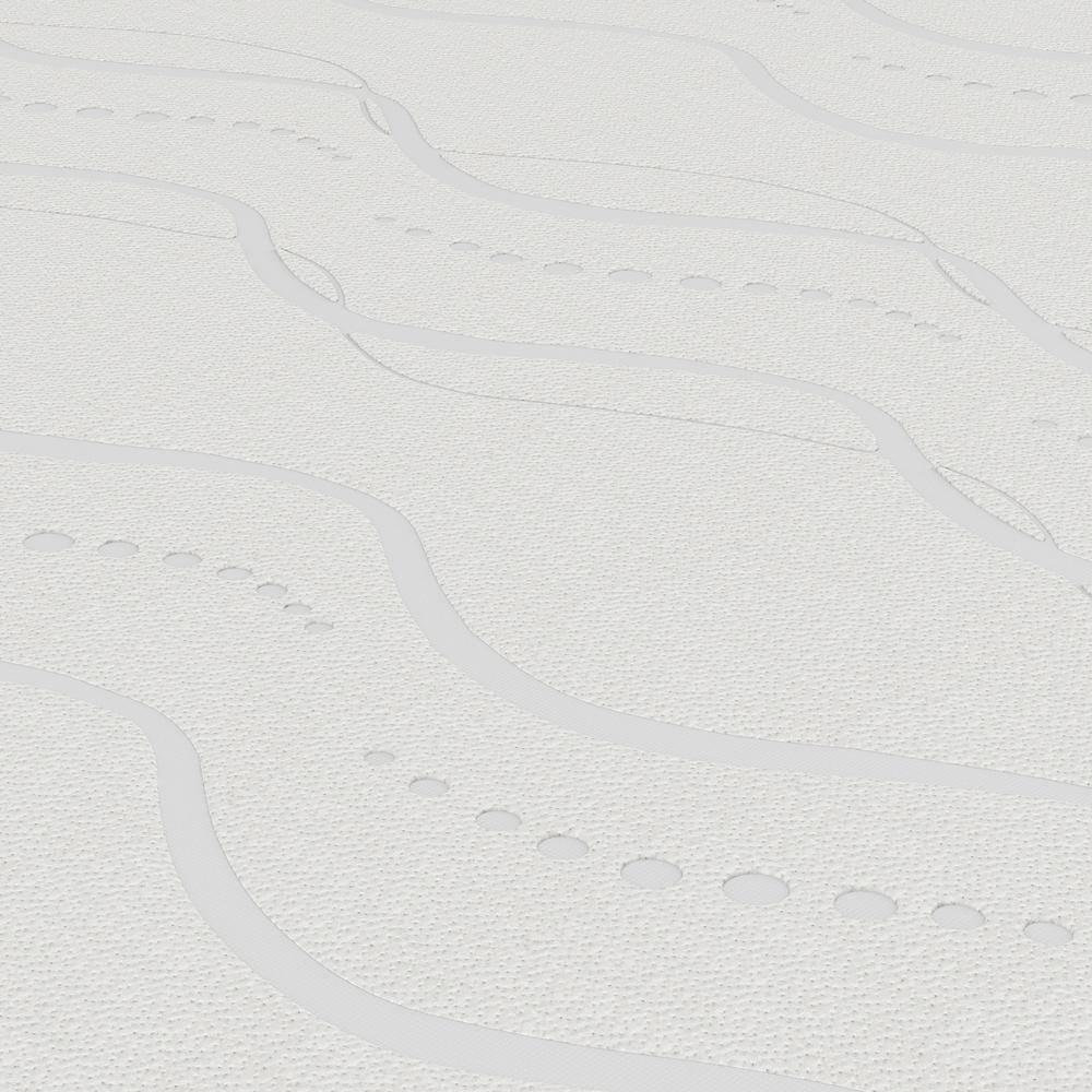 King Size White and Blue Gel Memory Foam Mattress