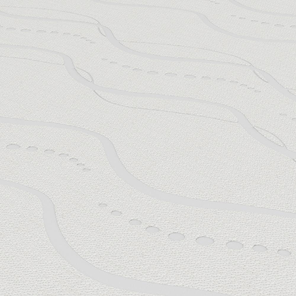 Twin White and Blue Gel Memory Foam Mattress with Cooling Air Flow