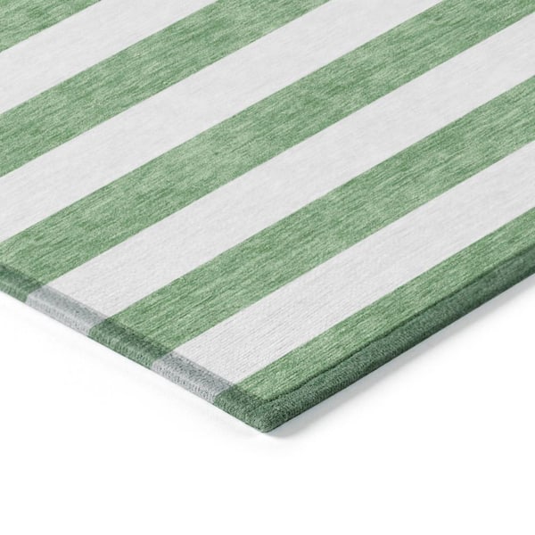 Chantille ACN528 Green 2 ft. 3 in. x 7 ft. 6 in. Machine Washable Indoor/Outdoor Geometric Runner Rug