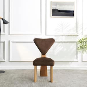 Madalena Dark Brown/Natural 18.9 in. Wood Dining Chair