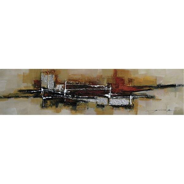 Yosemite Home Decor 16 in. x 63 in. Abstract City 1 Hand Painted Contemporary Artwork-DISCONTINUED