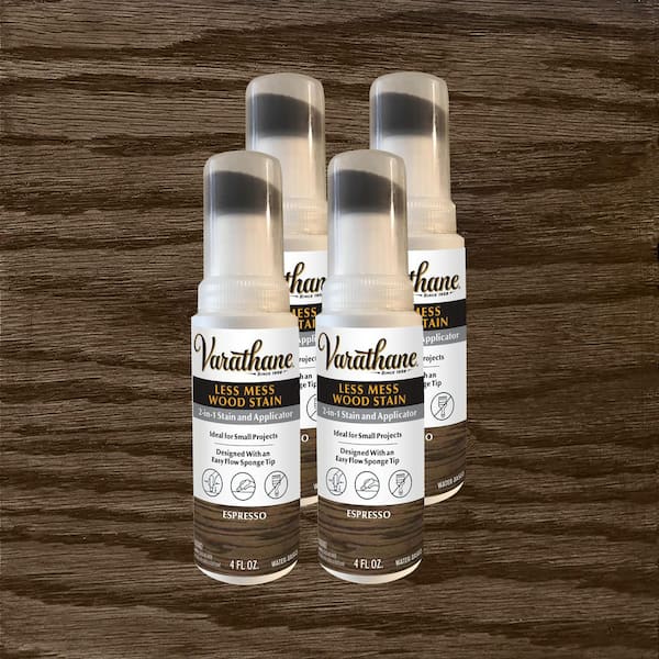 4 Ounce Less Mess Espresso Wood Stain and Applicator (4 Pack)