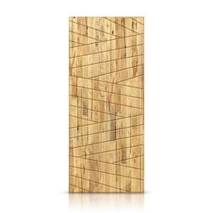 30 in. x 96 in. Hollow Core Weather Oak Stained Solid Wood Interior Door Slab