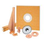 Kerdi-Shower 48 in. x 48 in. Shower Kit with PVC Flange