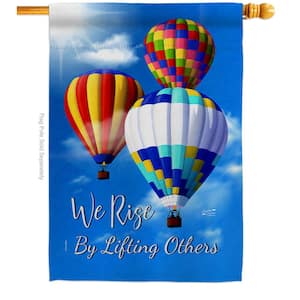 28 in. x 40 in. 3 Hot Air Balloon Summer House Flag Double-Sided Decorative Vertical Flags