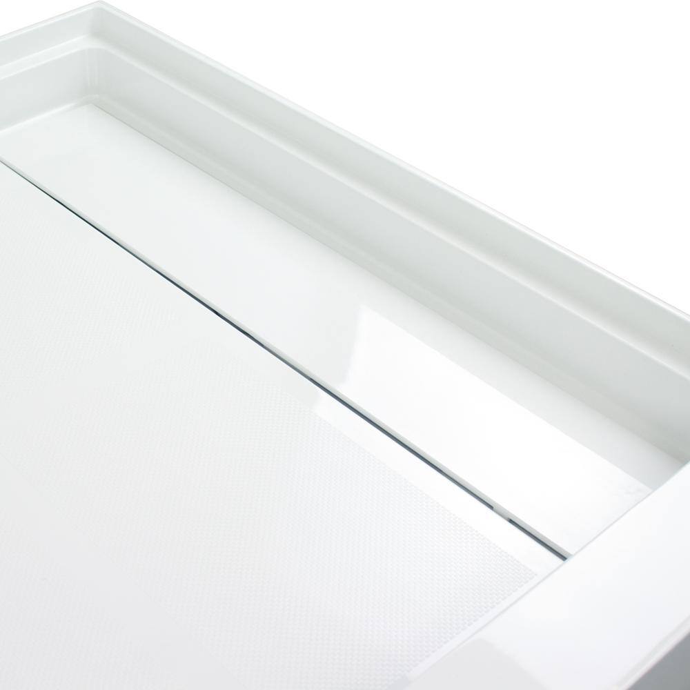Gray Rectangular Resin Shower Base with Concealed Drain