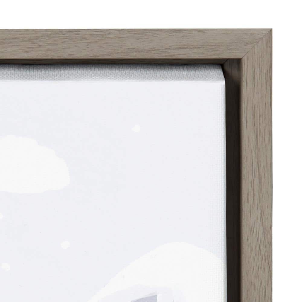 Winter Wonderland Gray Framed Canvas Landscape Print, 23x33