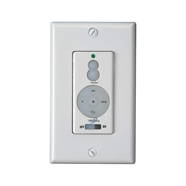 Aire-Control 3-Speed 256 Bit Dimmer Fan Control with Wallplate Switch, White
