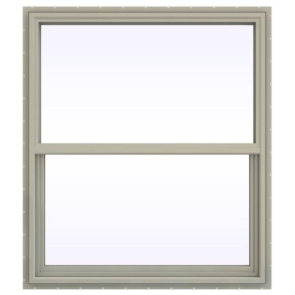 JELD-WEN 41.5 in. x 47.5 in. V-4500 Series Single Hung Vinyl Window - Tan