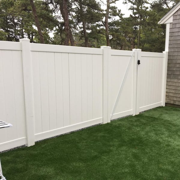 Weatherables - Pembroke 6 ft. H x 8 ft. W White Vinyl Privacy Fence Panel Kit