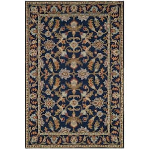 Blossom Navy 4 ft. x 6 ft. Floral Area Rug