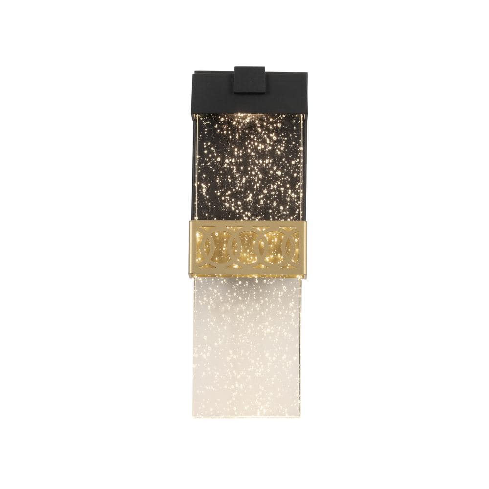 1-Light Outdoor HardWired Wall Lantern Sconce not Motion Sensing LED, Black