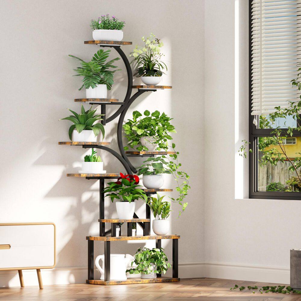 10-Tier Indoor Decorative Plant Stand with Full Spectrum Grow Lights and Timer, Display Rack for Indoor Plants price history on PriceWatchPro