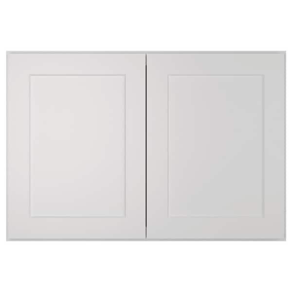 36 in. W x 12 in. D x 24 in. H in Shaker Dove Plywood Ready to Assemble Wall Cabinet 2-Doors 1-Shelf Kitchen Cabinet