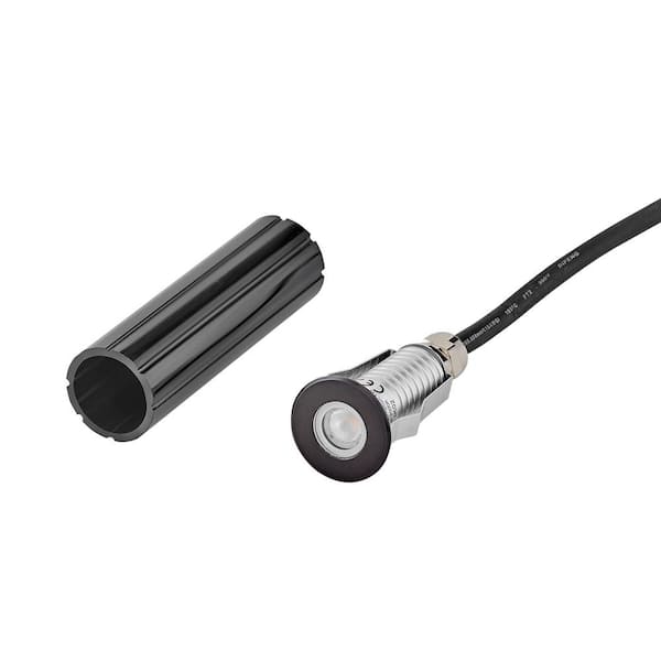 Sparta 50-Lumen Dot Low Voltage Stainless Steel Black Hardwired Integrated LED in Ground Well Light