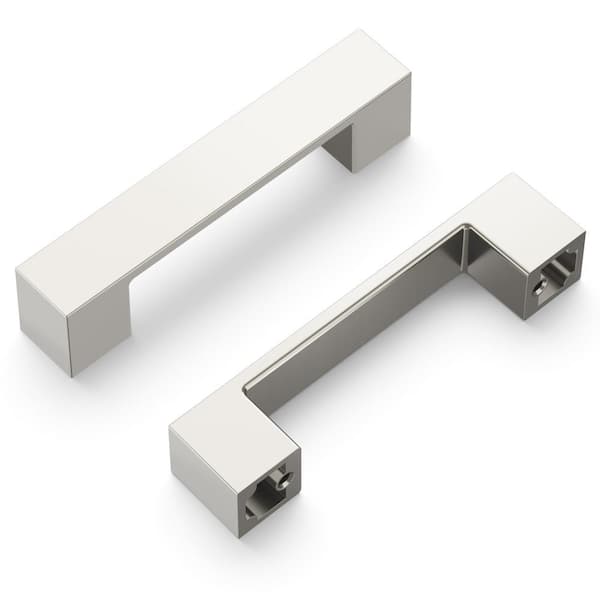 HICKORY HARDWARE Heritage Designs 3-3/4 in. (96 mm) Center-to-Center Satin Nickel Drawer Bar Pull (10-Pack )
