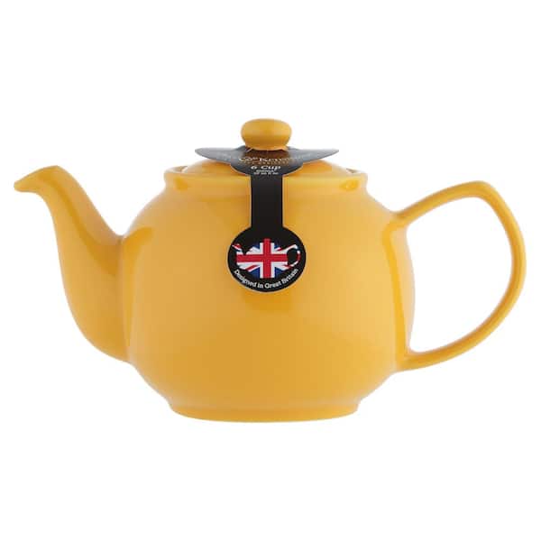 PRICE & KENSINGTON 6-Cup Mustard Stoneware Teapot