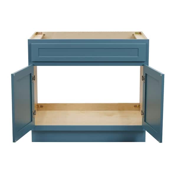 Vanity Art 36 in. W x 21 in. D x 32.5 in. H 2-Doors Bath Vanity Cabinet Only in Sea Green