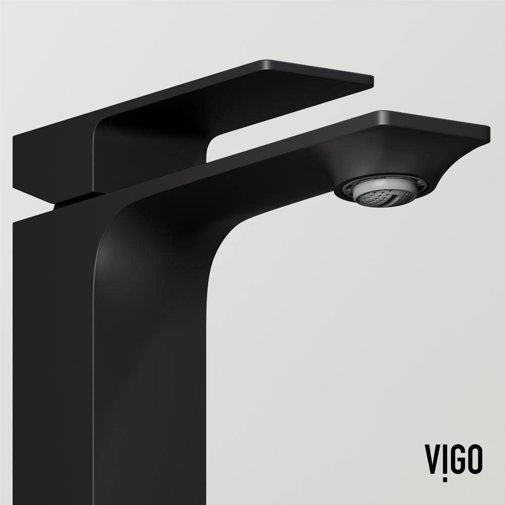 Dunn Matte Black Single Handle Bathroom Faucet