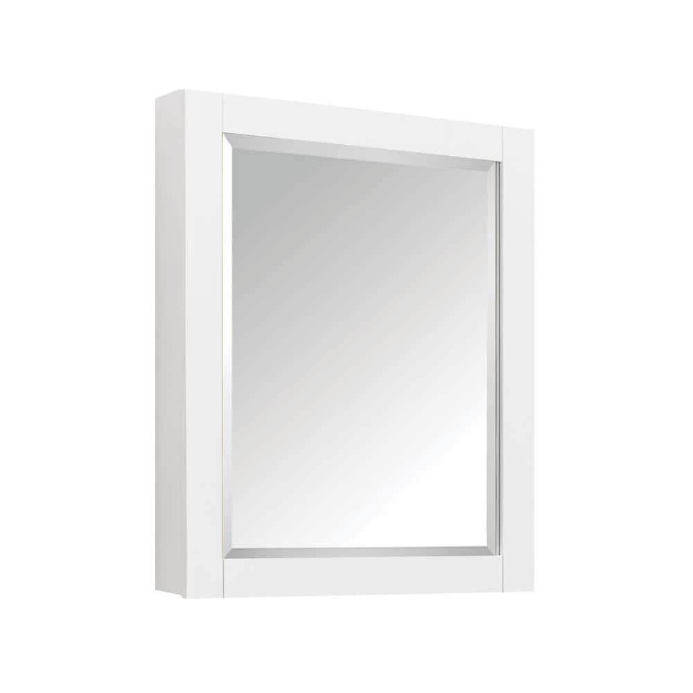 Austen Contemporary White Wood 24" x 30" Rectangular Medicine Cabinet