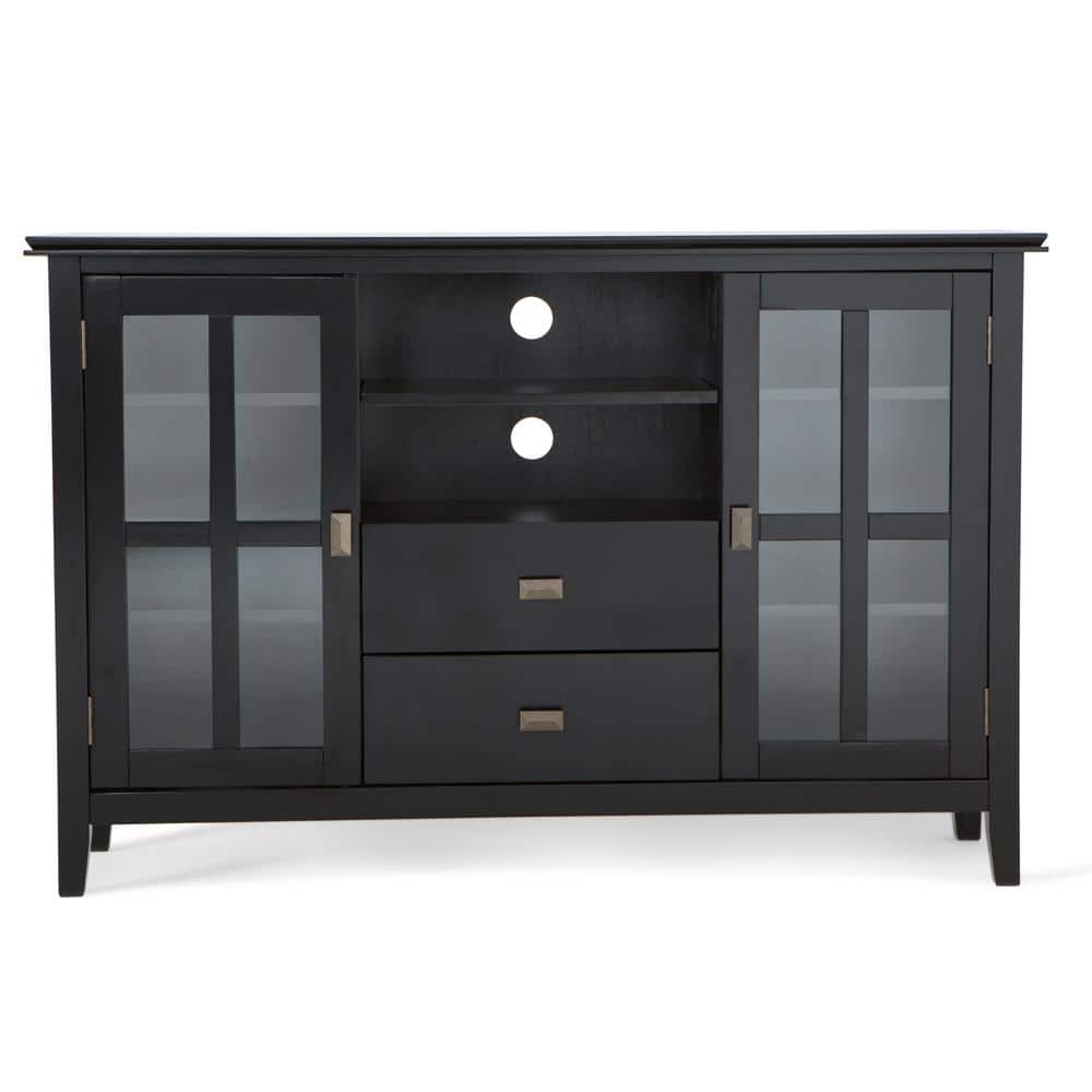 Artisan 53" Black Solid Wood Transitional TV Media Stand