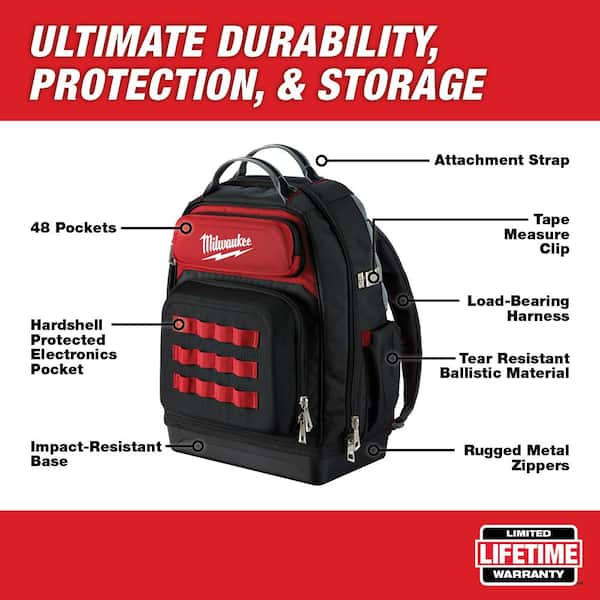15 in. Ultimate Jobsite Backpack with 1000-Volt Insulated Screwdriver Set and Case (12-Piece)