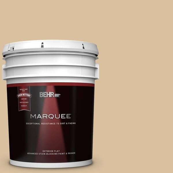 BEHR MARQUEE 5 gal. #UL160-7 Pale Wheat Flat Exterior Paint and Primer in One