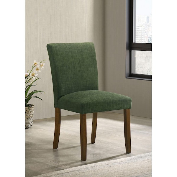 Coaster Cantley Green Upholstered Solid Back Dining Side Chair Set of 2