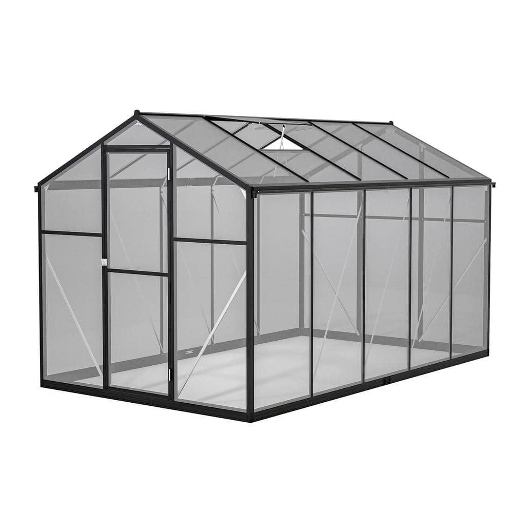 125.72 in. W x 74.65 in. D x 80.43 in. H Outdoor Aluminum Large Walk-in Gre