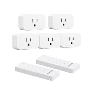 Indoor Remote Control Outlet Switch Set, White, 2 Remote and 5 Outlets