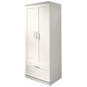Home Visions Laminate Wardrobe/Storage Cabinet with Drawer in Soft White