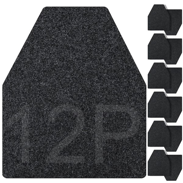 Waterless Urinal Mats in Black - Non-Slip, Absorbent Floor Pads for Men's Bathroom, Commercial Use