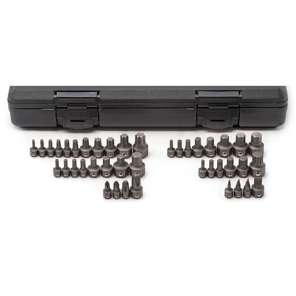 GEARWRENCH Low Profile Phillips, Slotted, Torx, Hex, and Triple Square Insert Bit Set for Wrenches with Case (41-Piece)