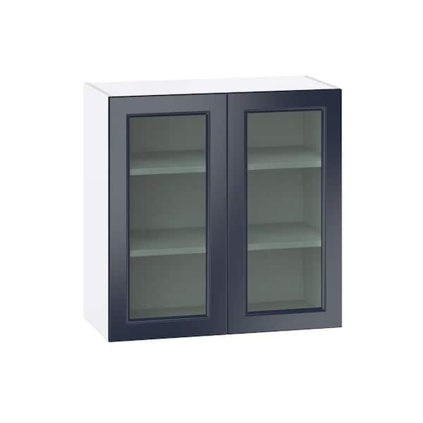 J COLLECTION Devon 30 in. W x 30 in. H x 14 in. D Painted Blue ...