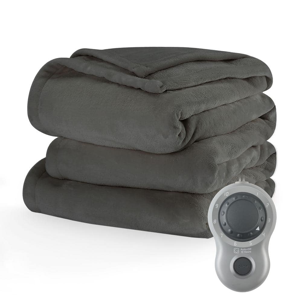 Sunbeam 72 in. x 84 in. Nordic Velvet Heated Electric Blanket, Full