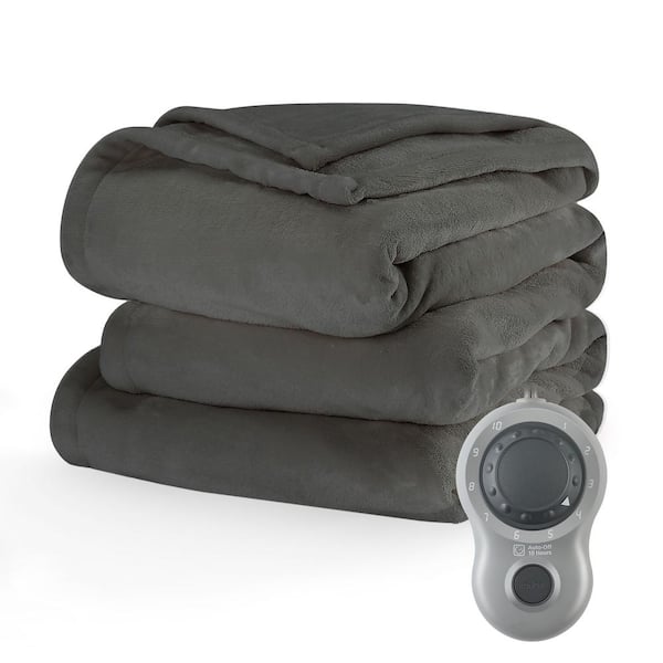 Sunbeam 72 in. x 84 in. Nordic Velvet Heated Electric Blanket, Full