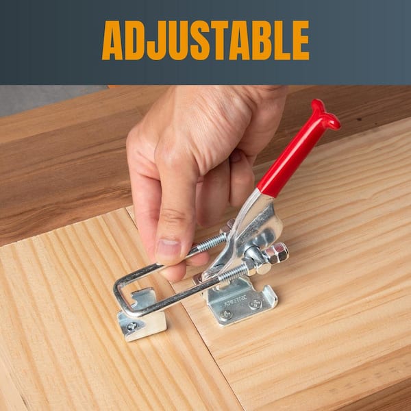 Heavy-Duty Adjustable Latch-Action U Bolt Toggle Clamp 431 - 700 lbs. Holding Capacity (3-Pack)