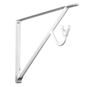 14 in. White Shelf and Rod Bracket