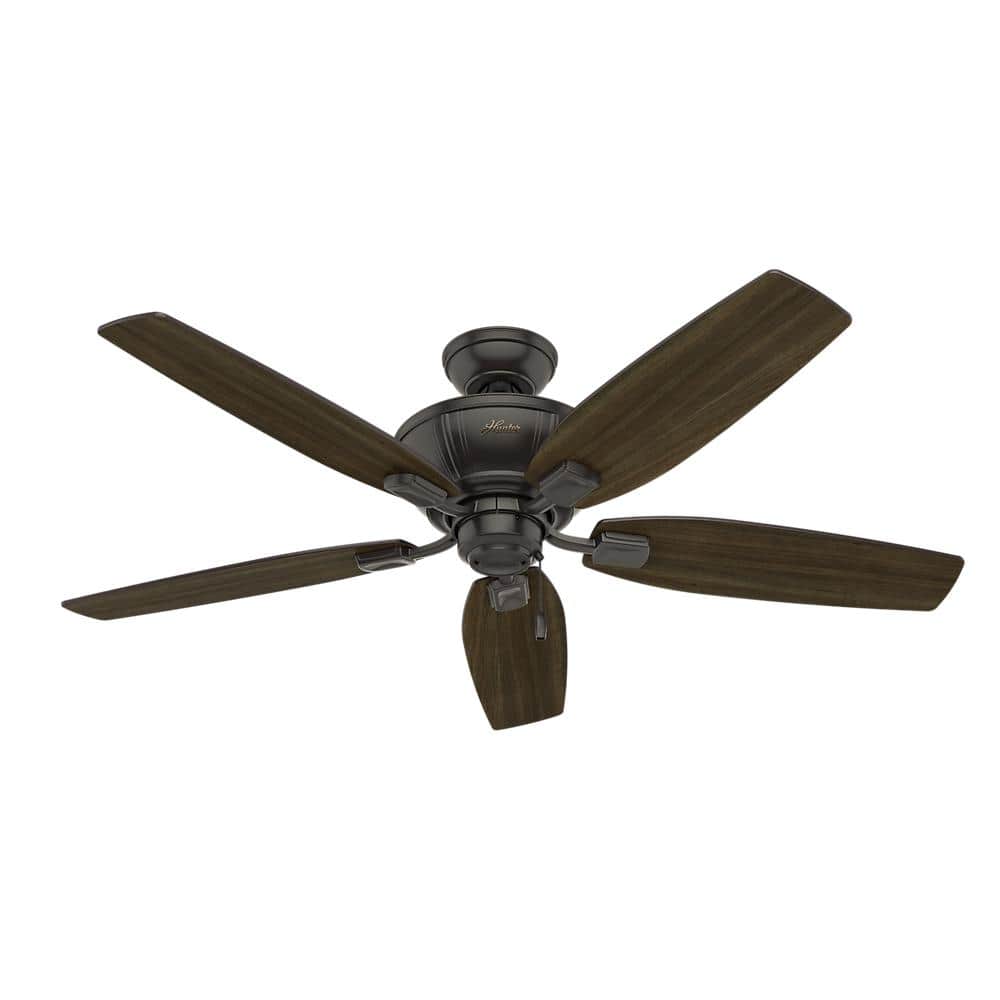 52" Noble Bronze Ceiling Fan with LED Light and Reversible Blades