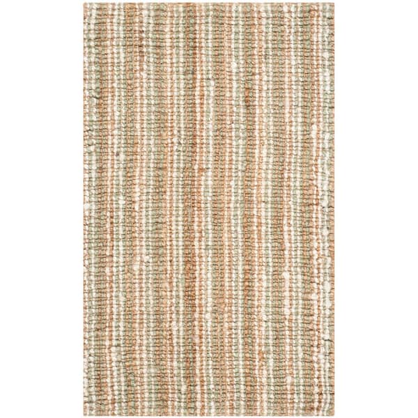 Natural Fiber Sage/Beige Doormat 2 ft. x 3 ft. Solid Area Rug