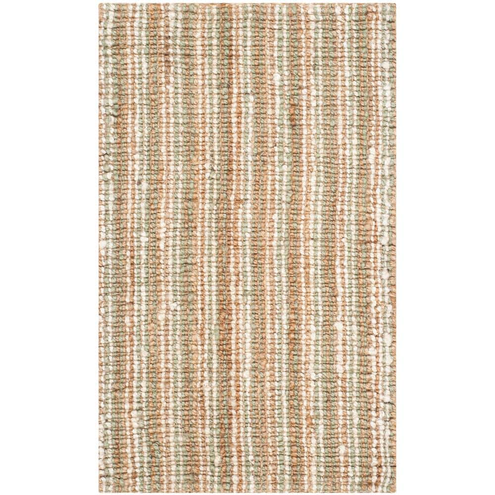 Handwoven Sage and Natural Jute Area Rug