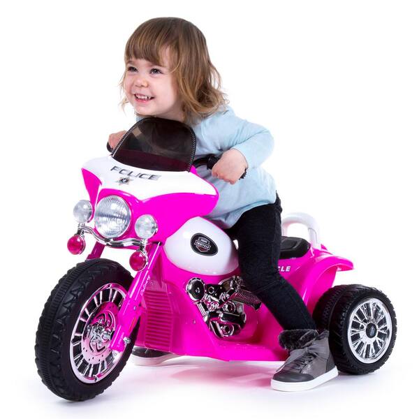 pink 3 wheel motorcycle