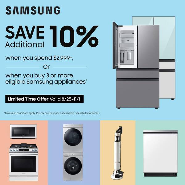 Samsung 22 Cu Ft 3 Door French Door Smart Refrigerator With Water Dispenser In Fingerprint Resistant Stainless Steel Rf22a4221sr The Home Depot